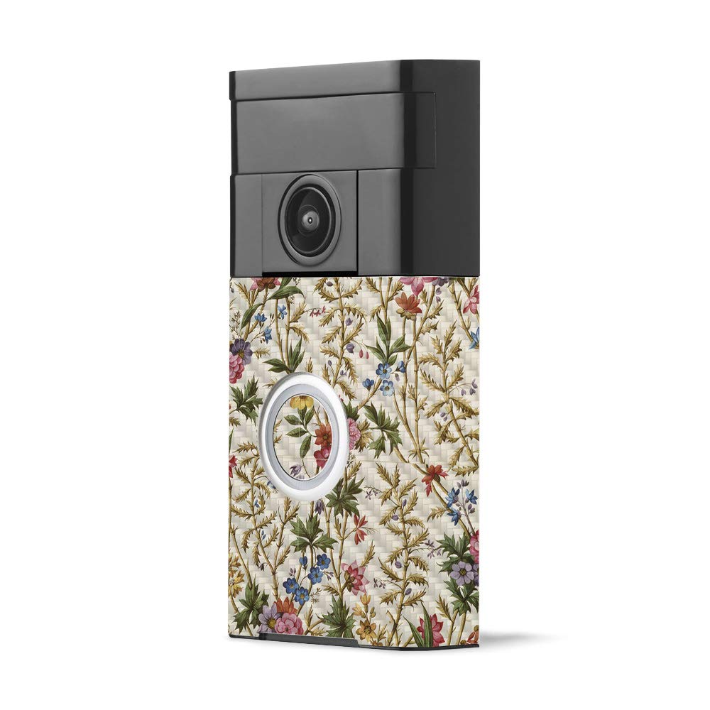 Premium Carbon Fiber Skin for Ring Video Doorbell - Seaweed Design | Protective & Durable Textured Cover | Easy to Apply & Remove | Made in USA | Perfect for Home Security & Smart Doorbell Protection