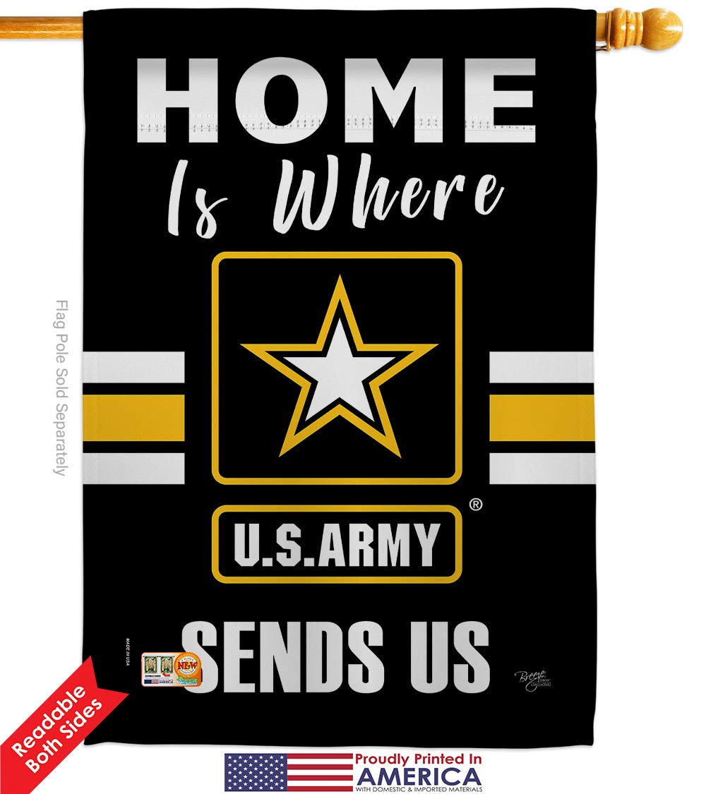 US Army Garden House Flags Kit - Double-Sided 28x40 Inch American Military Veteran Yard Banner - Armed Forces Rangers Official Decorative Gift Made in USA - Perfect for Patriotic Home Decor, Backyard Display & Military Appreciation Events