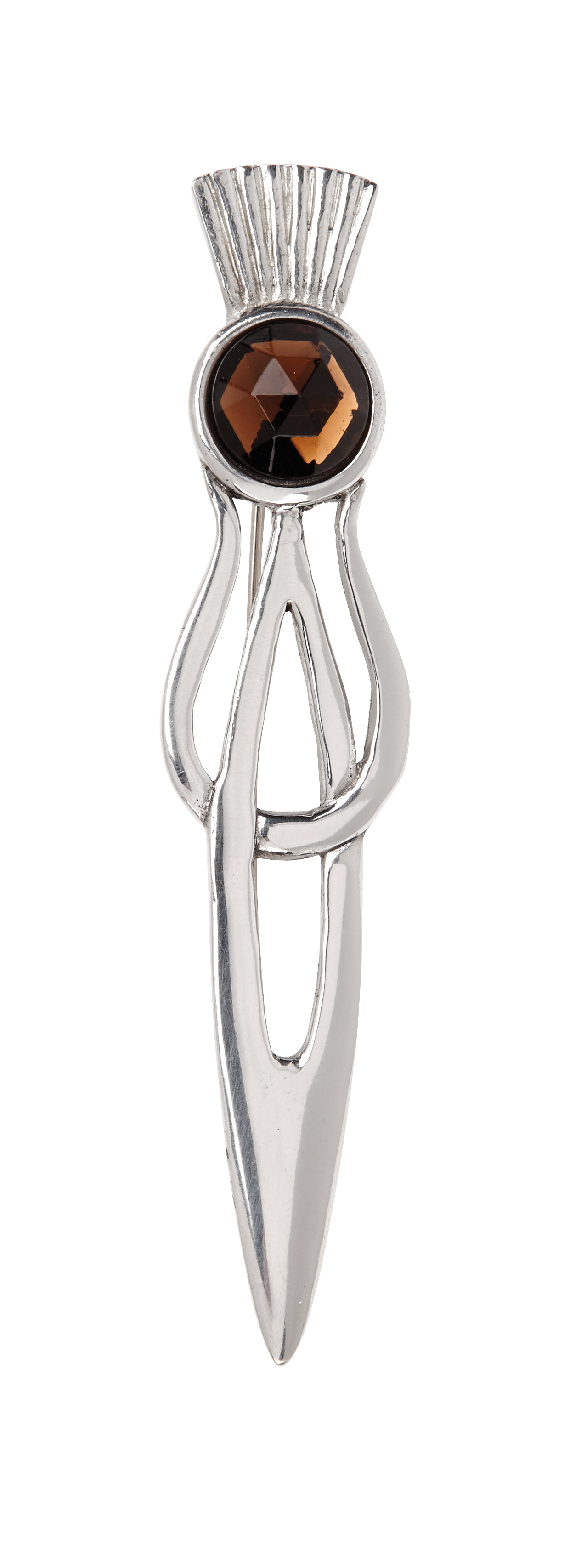 Stone Thistle Kilt Pin KP150 - Traditional Scottish Highland Dress Accessory for Men & Women | Perfect for Kilts, Tartans, and Celtic Costume Events