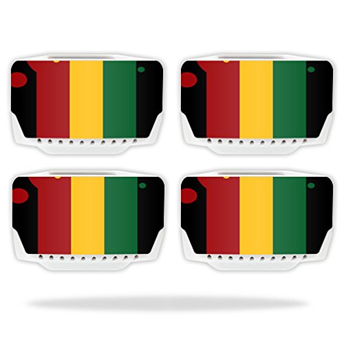 MightySkins Compatible with Blade Chroma Battery (4 Pack) - Durable Vinyl Wrap Cover Sticker Skins - Rasta Flag Design - Perfect for Drone Enthusiasts & RC Hobbyists