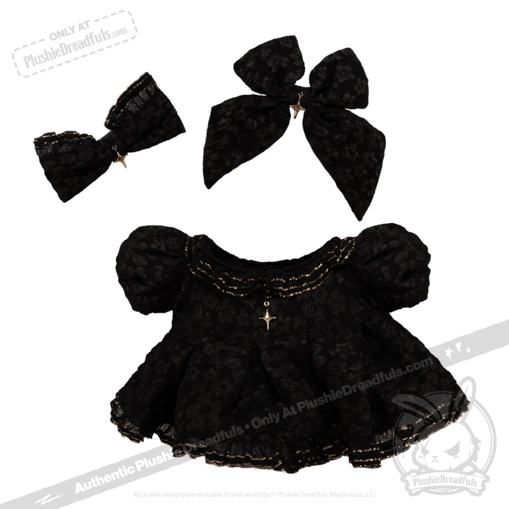 Black Sparkle Plush Dress Outfit for Girls - Elegant & Glamorous Party Wear for Holidays, Birthdays & Special Occasions