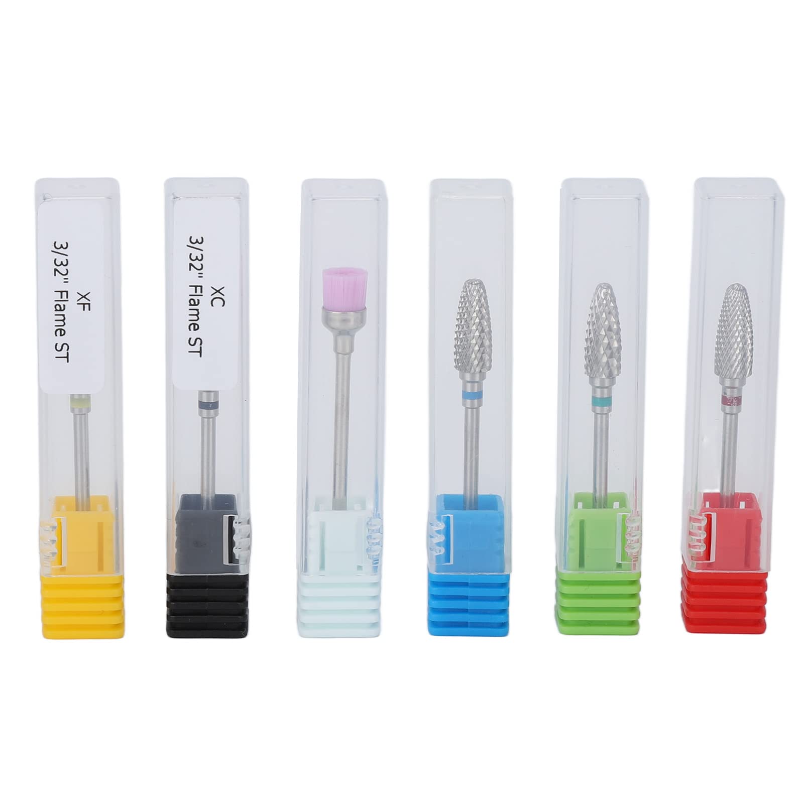 Professional Tungsten Steel Nail Drill Bits for Acrylic Nails - Diamond Cuticle Remover & Polishing Grinding Bits with Cleaning Brush - Salon Quality Manicure Pedicure Kit for Home & Professional Use | Perfect for Nail Art, Acrylic Extensions & Gel Polish Removal