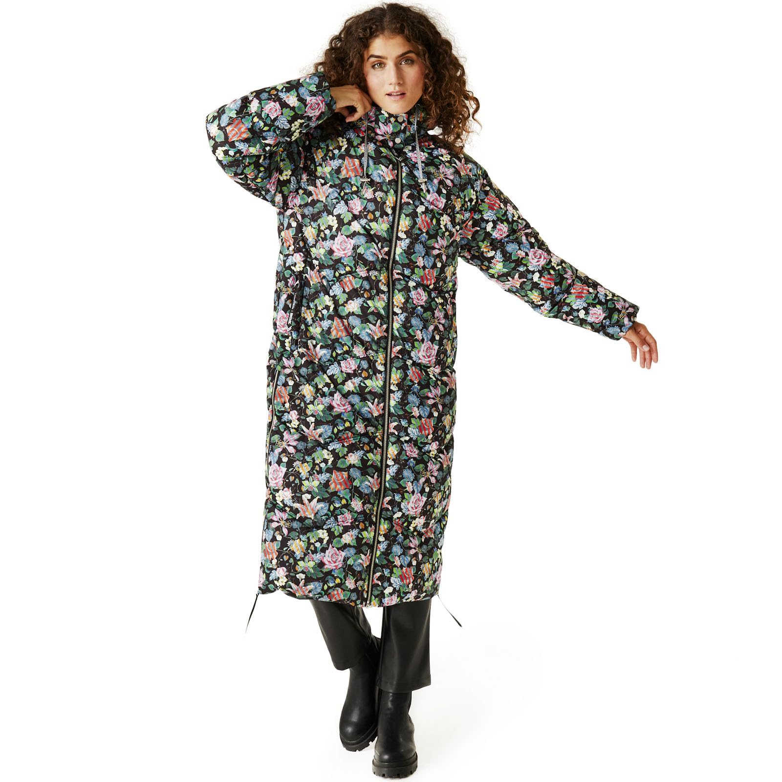 Regatta x Christian Lacroix Women's Mihaud Longline Baffled Padded Jacket Coat - Waterproof Winter Coat for Hiking, Travel & Outdoor Activities