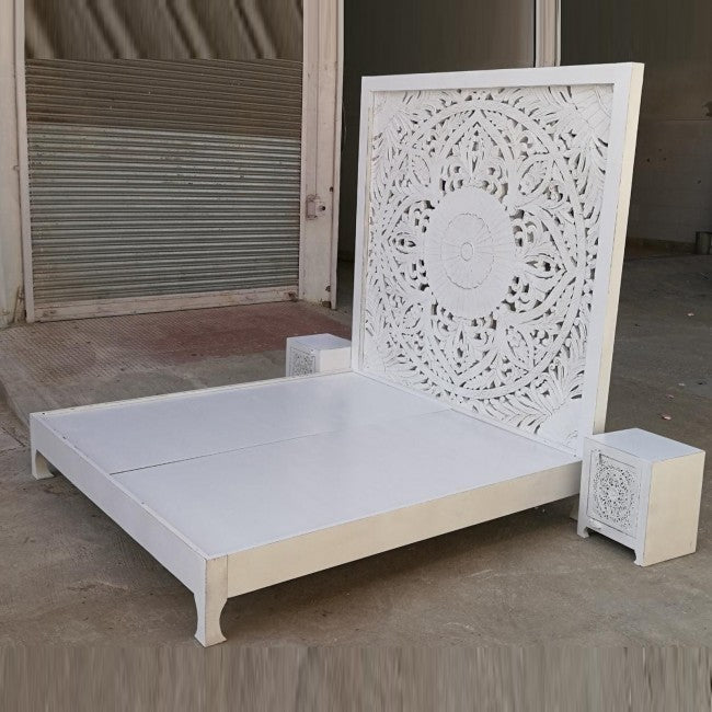 Dynasty Carved Panel King Size Bed - 72.8
