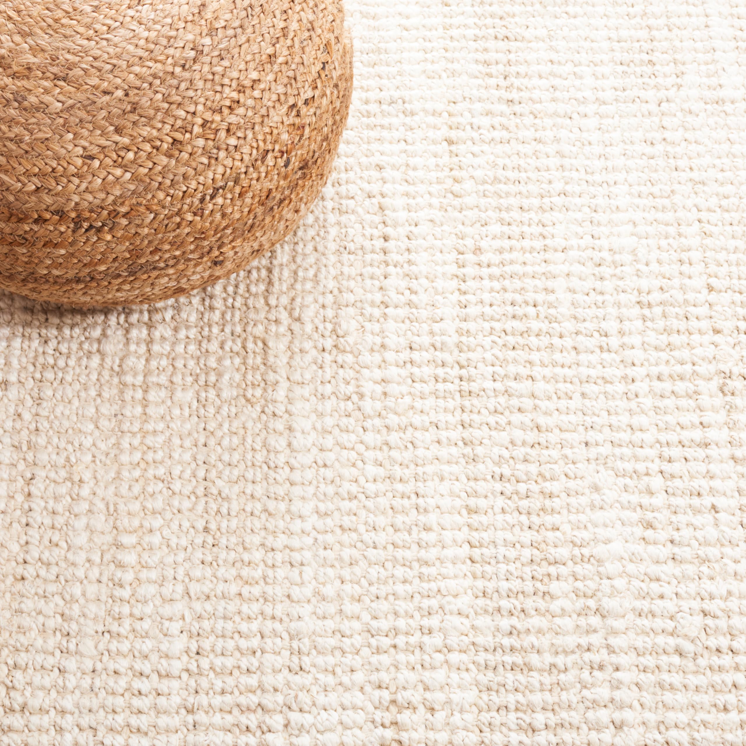 SAFAVIEH Handmade Jute Area Rug 5' x 8' - Natural Fiber Farmhouse Rug in Ivory for Living Room & Bedroom | Durable & Stylish for High Traffic Areas | Perfect for Boho, Coastal & Rustic Home Decor (NF730A)