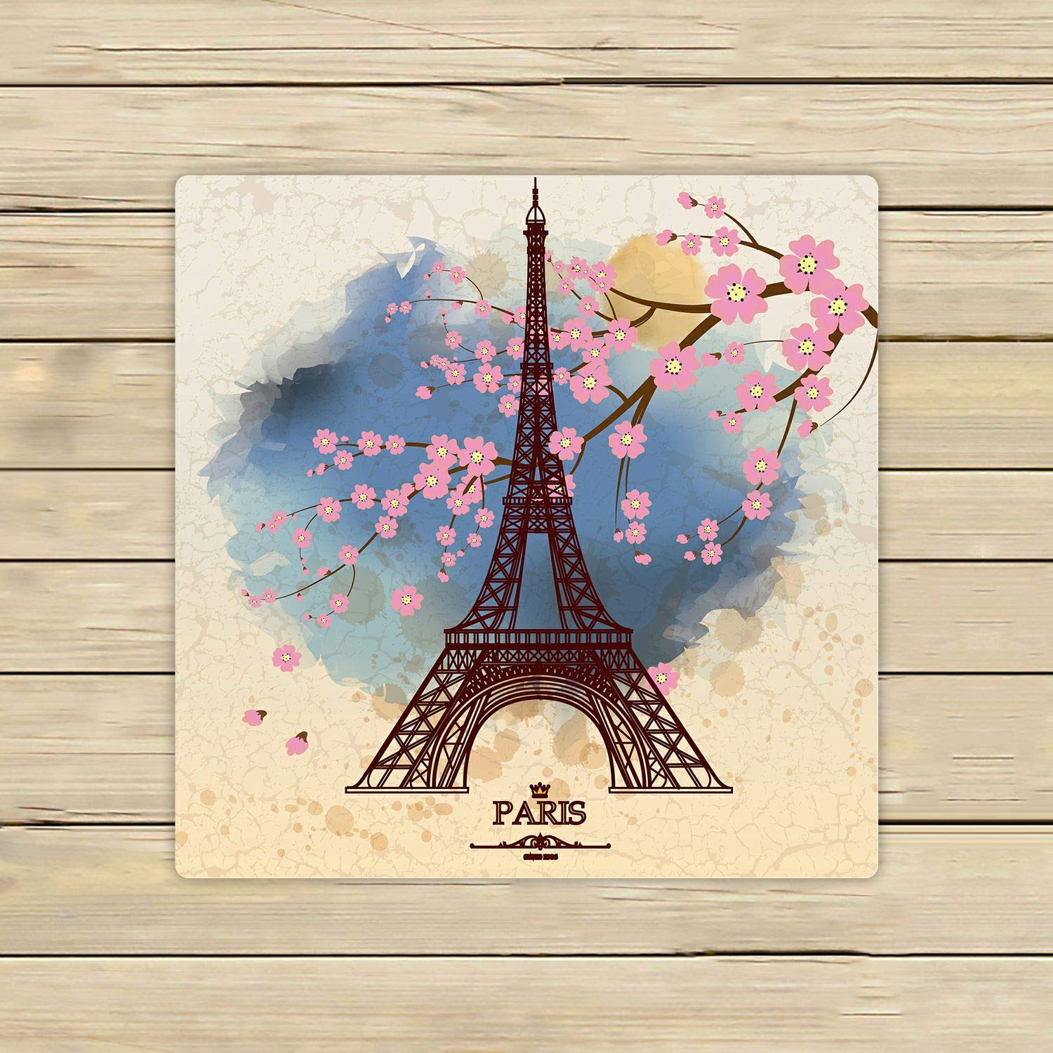 Vintage Eiffel Tower Towels - 13x13 Inch Soft Absorbent Beach, Bath, Pool, Spa & Travel Towels - Perfect for Vacation, Gym, Yoga & Home Decor