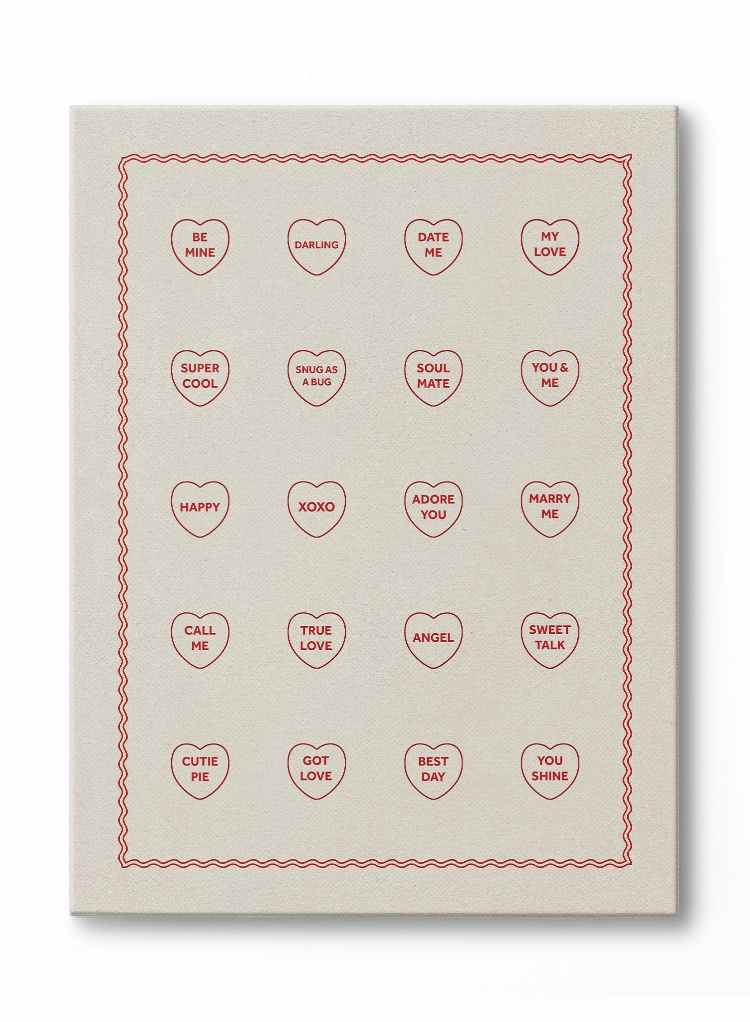 Sweetheart Candy Poster - Valentine's Day Decor, Romantic Wall Art for Bedroom, Living Room, Party Decoration