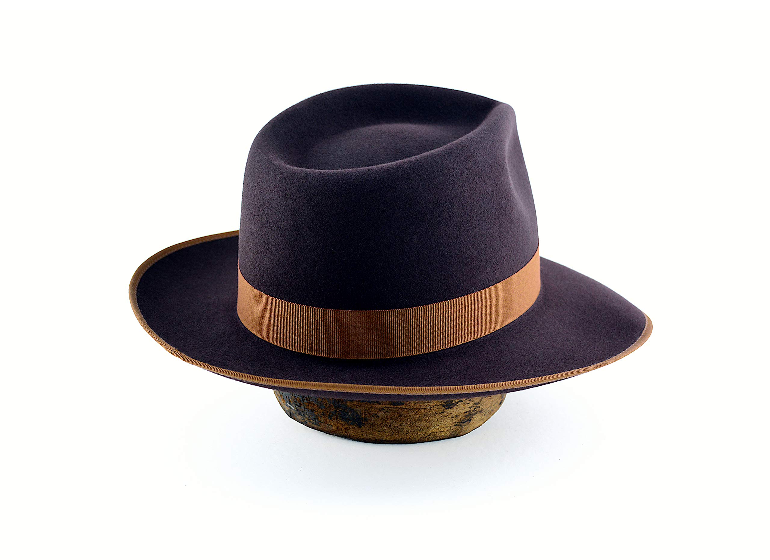 Custom Beaver Fur Felt Fedora Hat - Handmade to Order for Elegant Outfits