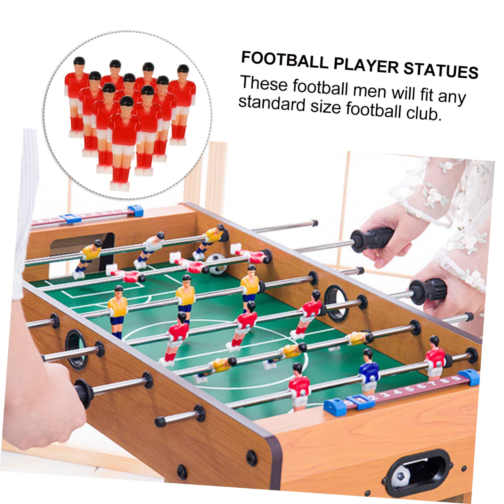 22 Pcs Foosball Player Figures - Replacement Parts for Table Football Game | Machine Table Soccer Accessories | Perfect for Football Theme Party Decorations & Game Room Setup