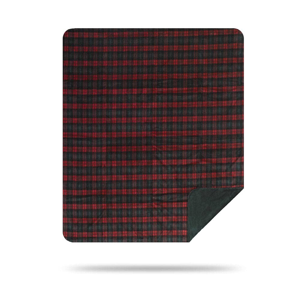 Denali Ultimate Comfort Plaid Throw Blanket - Soft Plush Hand-Stitched Cozy Blanket Made in USA - Perfect for Sofa, Bed, Couch & Winter Warmth