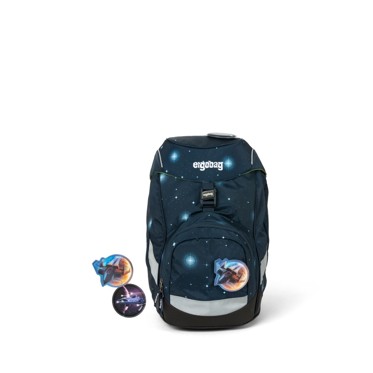Ergobag Prime School Backpack - AtmosBear Galaxy Edition | Lightweight & Durable Kids Bookbag for School, Travel & Daily Use