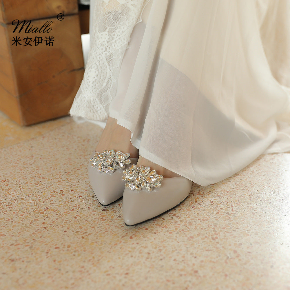 1 Pair DIY Crystal Rhinestone Wedding Shoe Buckles - Elegant Bridal Shoe Accessories for Wedding, Prom, Party & Special Occasions