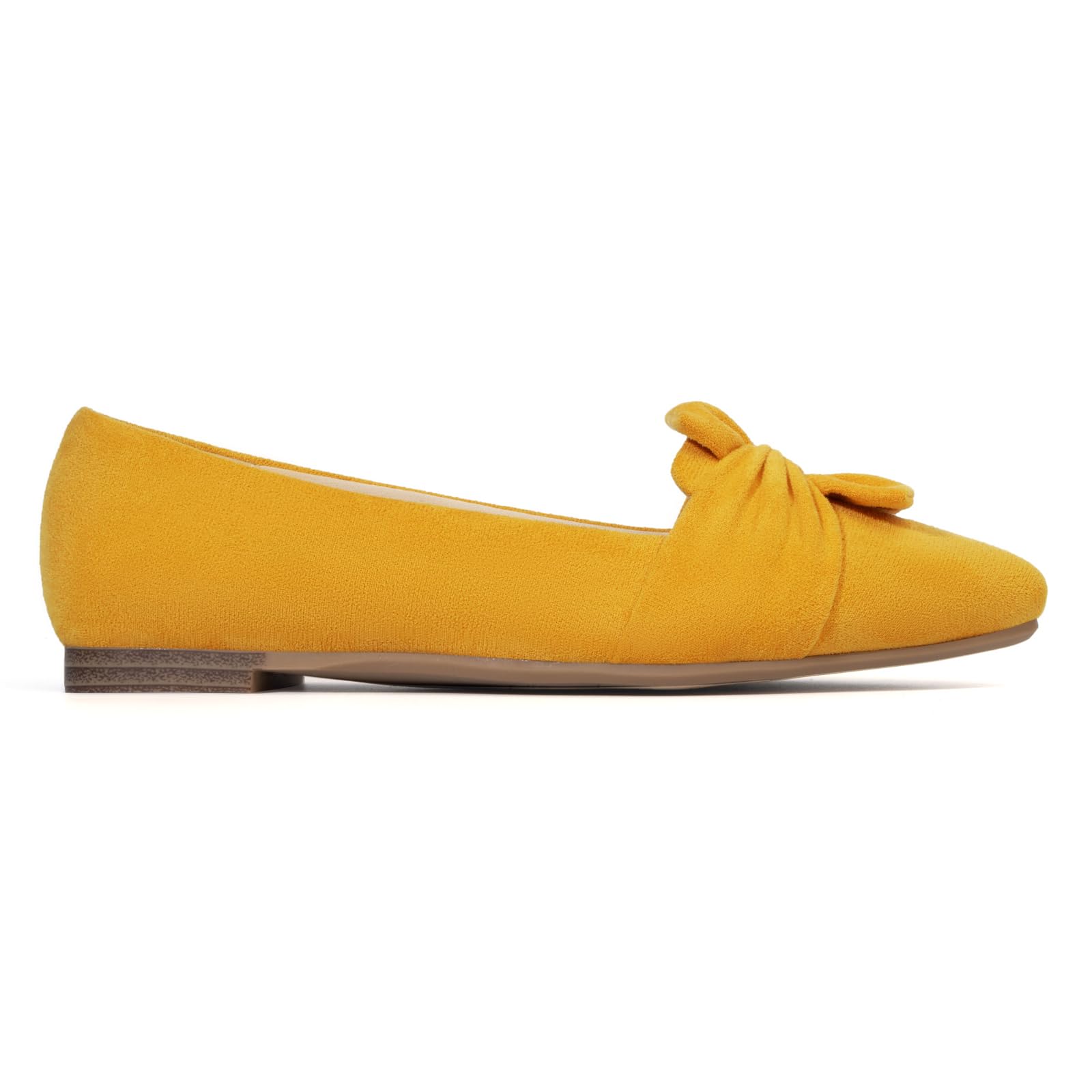 MUSSHOE Women's Pointed Toe Ballet Flats - Comfortable Dressy Bowknot Shoes for Work, Office & Wedding Occasions