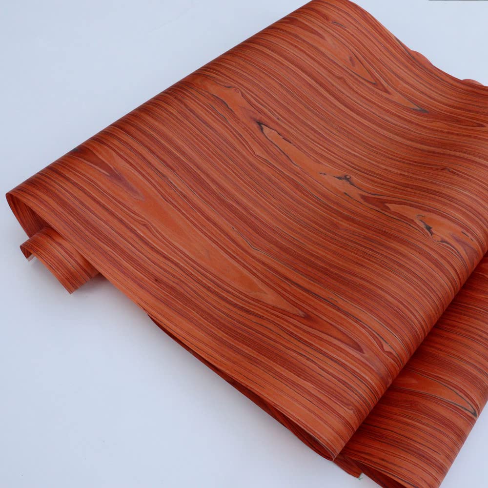 Premium Red Rosewood Wood Veneer Sheet (60x250cm) - Natural Wood Finish for Furniture Restoration, Speaker Cabinets, Tables, Shelves & Kitchen Cabinets - Perfect for Home, Hotel & Office Decor Projects