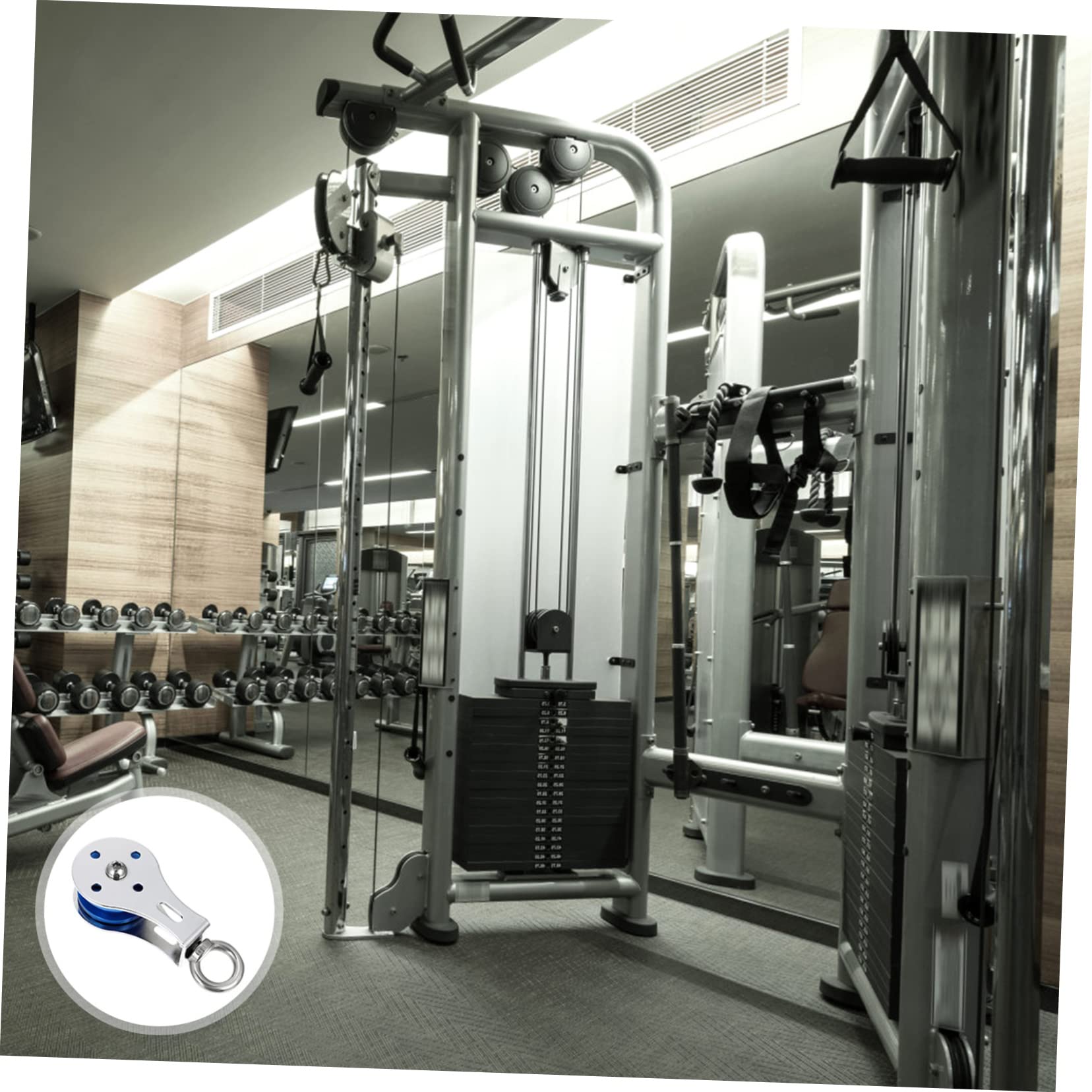 Kisangel 1pc Pulley Wheel - Heavy Duty Machinist Tools, Rotation Traction for Gym Equipment & Fitness Training - Perfect for Weightlifting, CrossFit, and Home Workouts
