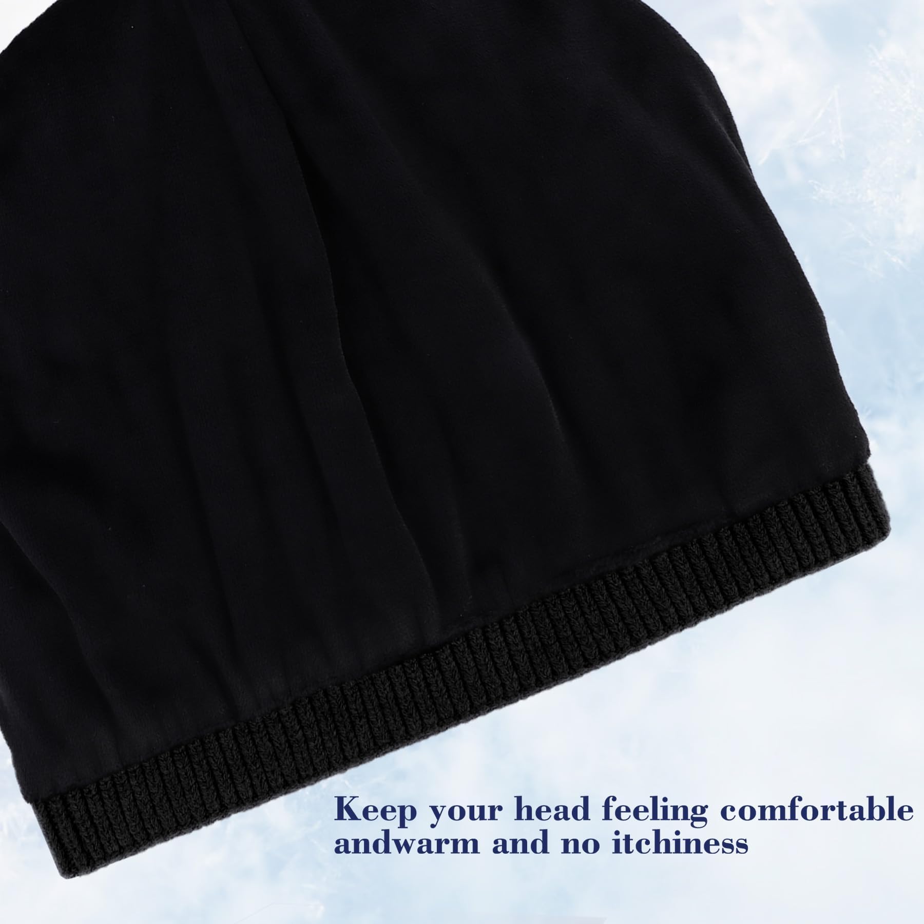 NEOLA Men's Thermal Winter Beanie Hat - Soft Knitted Trawler Cap with Cuff, Warm Fleece Lined Skull Cap for Cold Weather - Perfect for Skiing, Snowboarding & Outdoor Activities