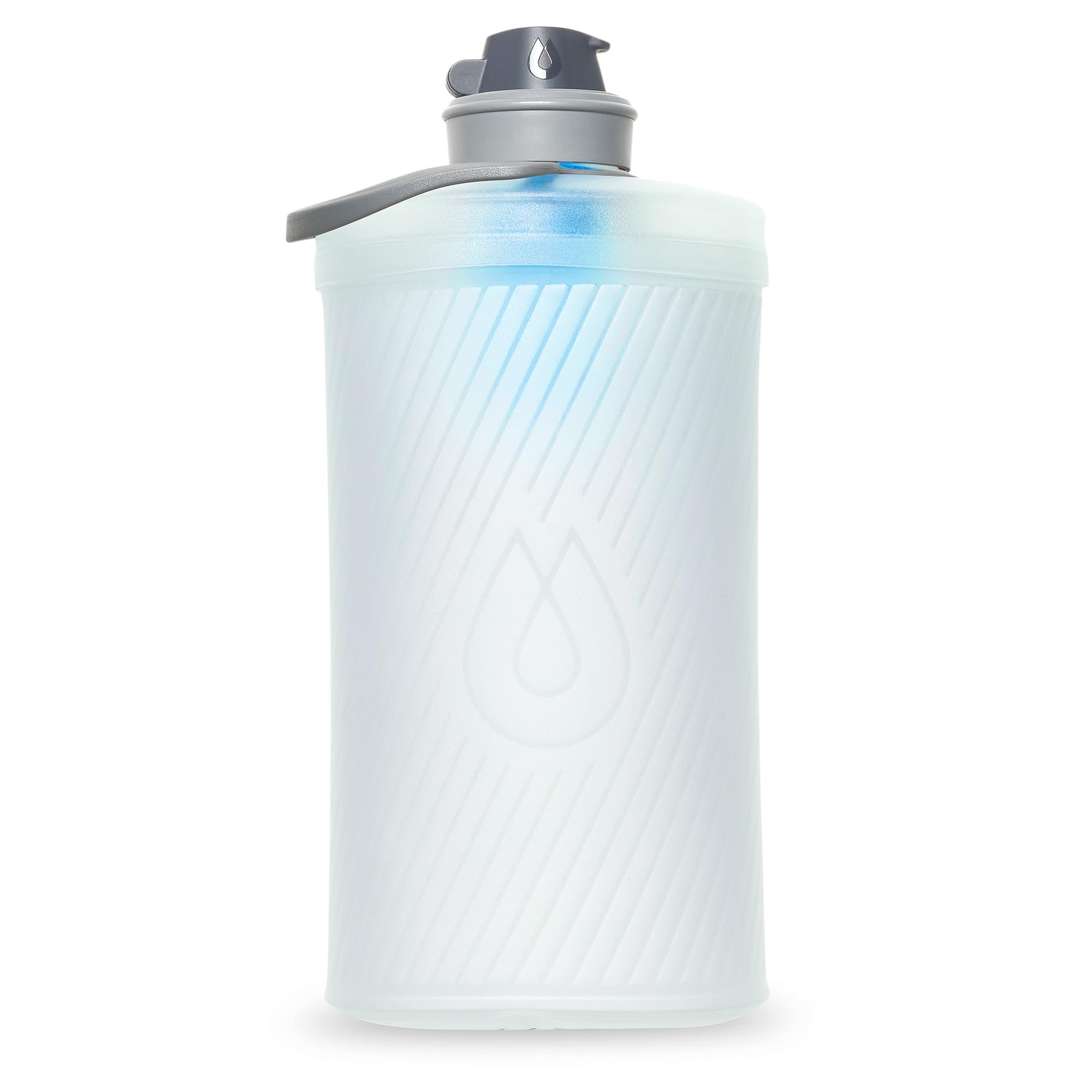 HydraPak Flux+ 1.5L Collapsible Water Bottle with Filter - BPA Free Ultra Light Backpacking Bottle, Leakproof Twist Cap, Clear Design - Perfect for Hiking, Camping and Outdoor Adventures