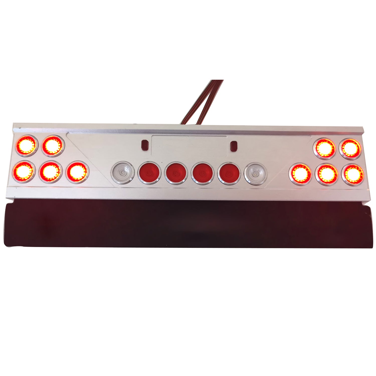 Degree CNC Aluminum Tail Beam LED Taillight Kit for 1/14 Scale RC Tractor Truck & Remote Control Cars - Waterproof DIY Spare Parts for Electric Vehicles (Perfect for Off-Road Racing & Crawler Scenes)