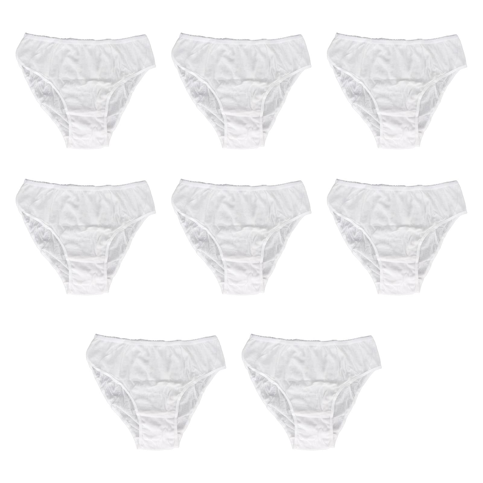 8pcs Women's Incontinence Underwear - Soft Breathable Cotton Disposable Panties for Postpartum, Travel & Daily Use - White (Perfect for Moms, Hospital Recovery & Overnight Trips)