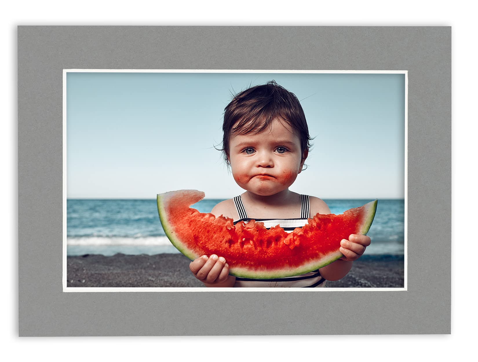 30x40 Acid-Free Mid Grey Precut Matboard with Bevel Cut for 27x36 Photos - Includes Backing Board & Crystal Clear Self-Seal Photo Mat Bag - 4-Ply Thickness for Picture Framing, Artwork Display & Home Decor