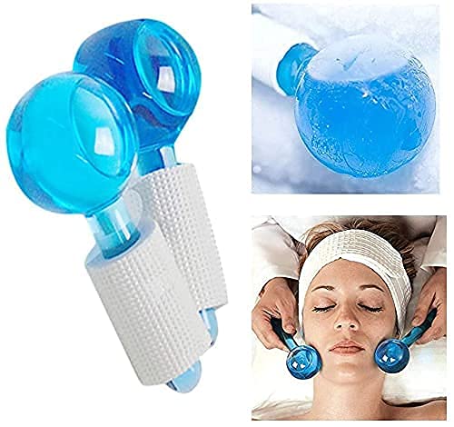 SHREVI IMPEX Ice Roller Globes - Cooling Facial Massage Tool for Face & Neck Relief, Smart Magic Cool Face Roller Ball for Puffiness & Inflammation - Perfect for Skincare Routine, Morning Depuffing & Post-Workout Recovery