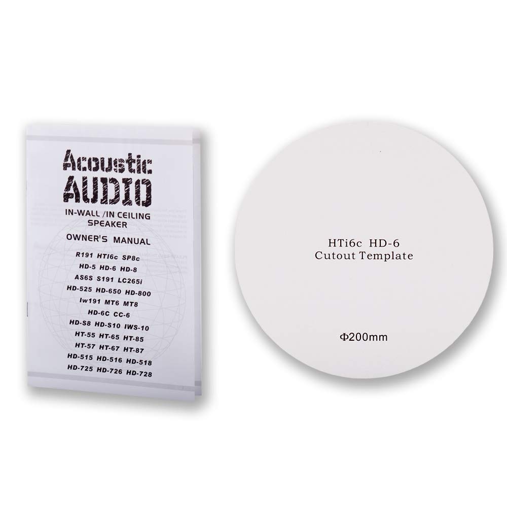 Acoustic Audio HTI6c Flush Mount In-Ceiling Speakers with 6.5