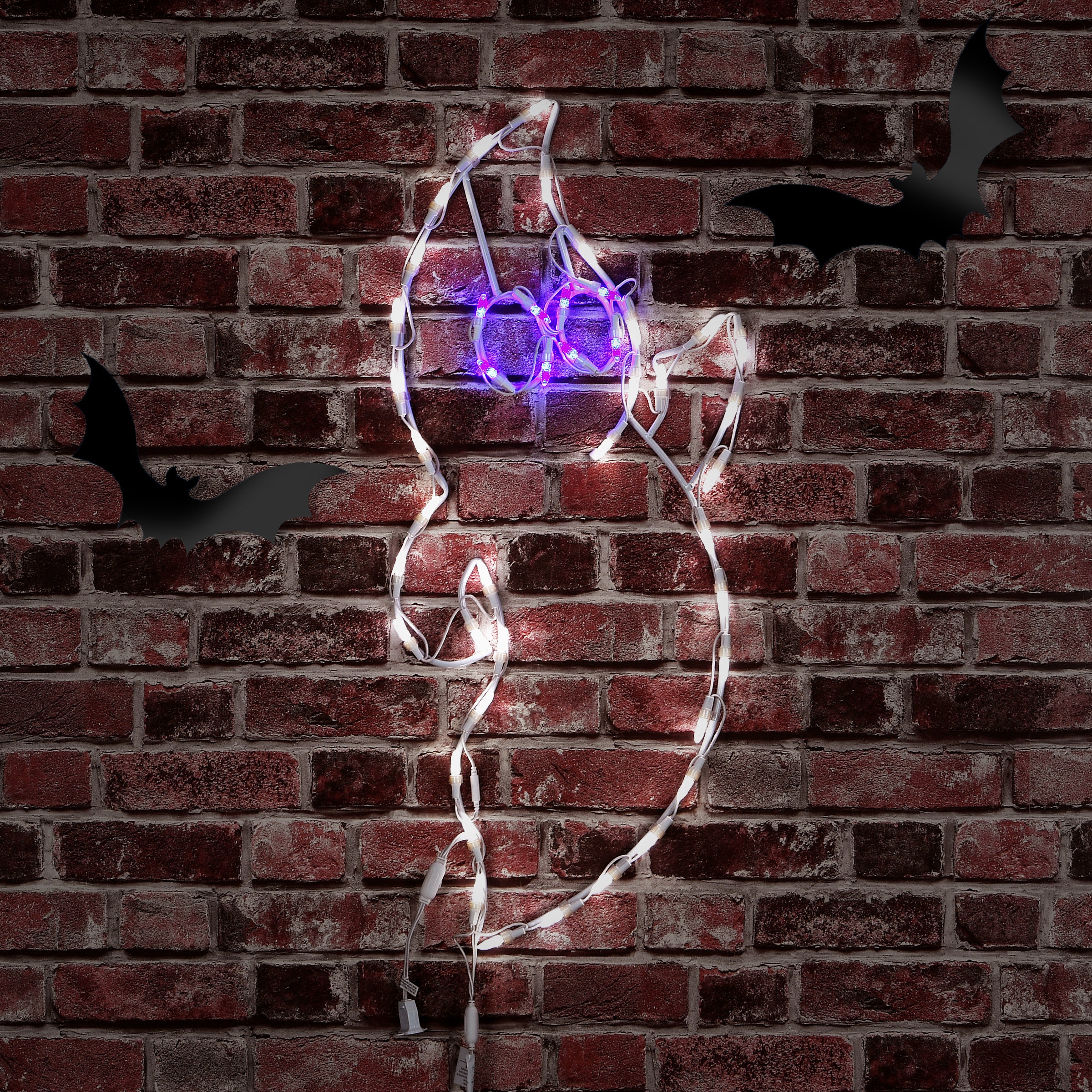 31 in. Halloween Friendly Ghost LED Lighted Sign - Spooky Outdoor & Indoor Decor for Halloween Party, Yard, Porch, and Home Decoration