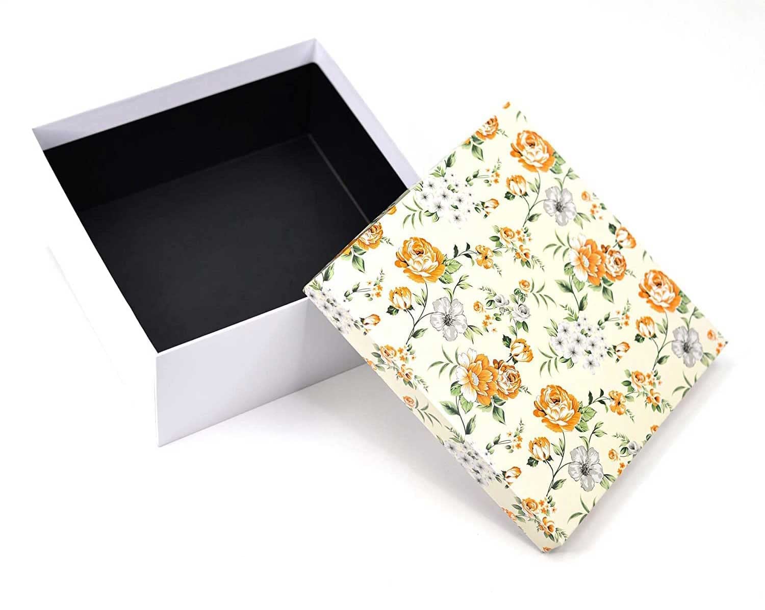 Premium Rigid Gift Box 23x24x12cm - Empty Glossy Floral Packaging Box for Birthdays, Weddings & Corporate Gifts - Holds Up to 5kg (1-Pack) - Luxury Gift Wrapping Solution for Jewelry, Cosmetics & Special Occasions