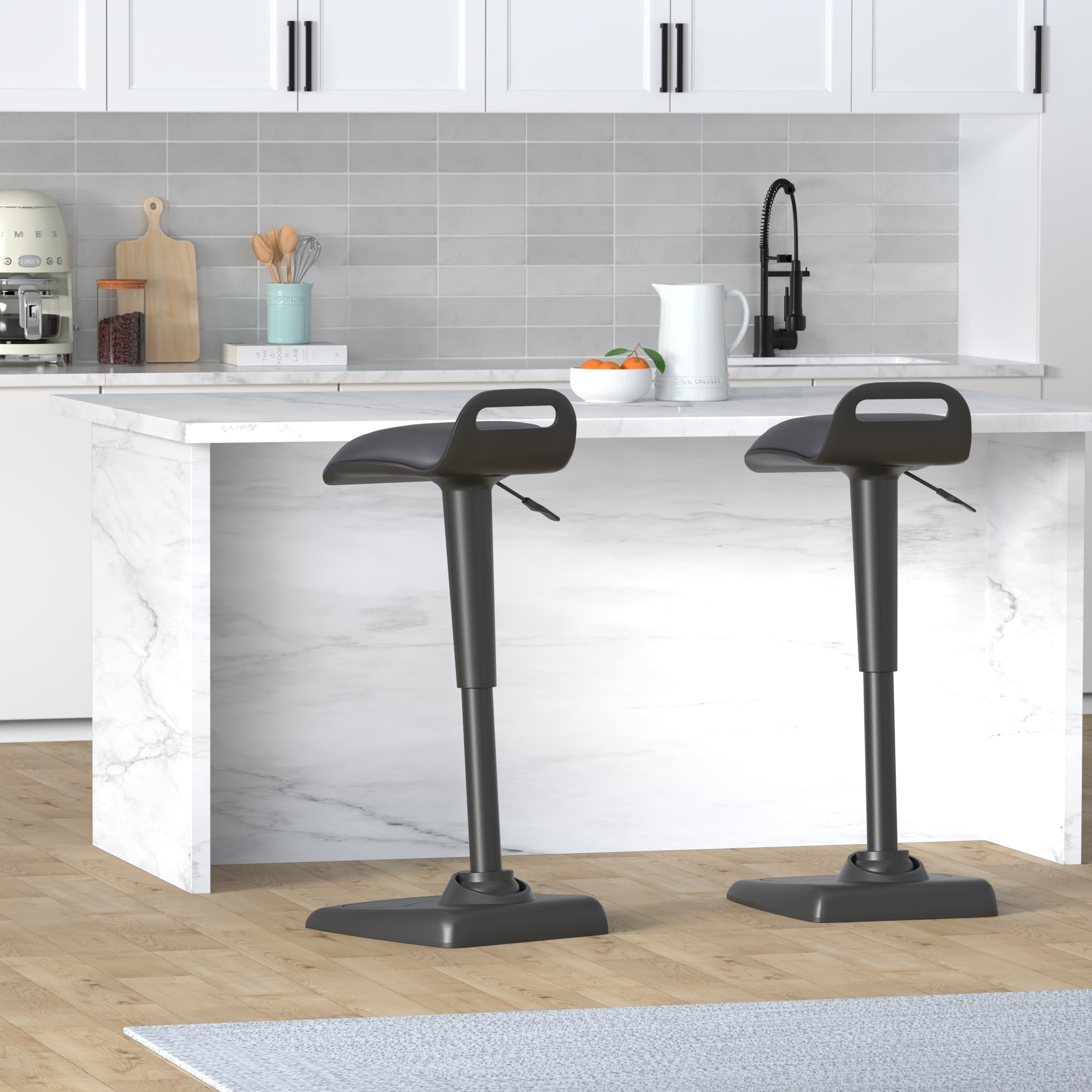 Vari Active Seat - Adjustable Ergonomic Standing Desk Chair for Adults - Portable Home Office & Gaming Stool with Comfortable Wobble Motion - Fully Assembled - Perfect for Work, Study & Home Office