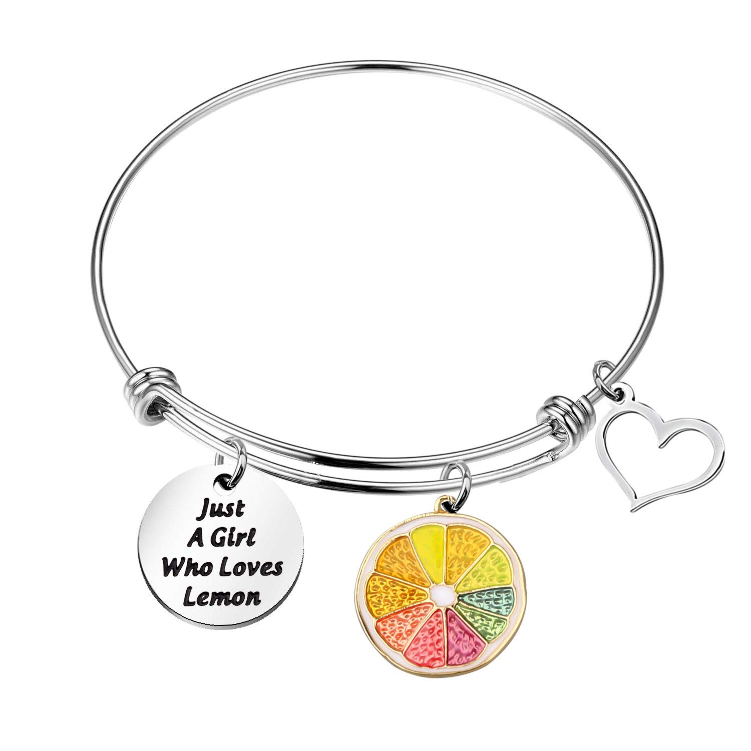 WSNANG Lemon Bracelet - Cute Fruit Lemon Jewelry Gift for Lemon Lovers - Perfect for Summer Outfits, Birthday Presents & Lemon-Themed Parties