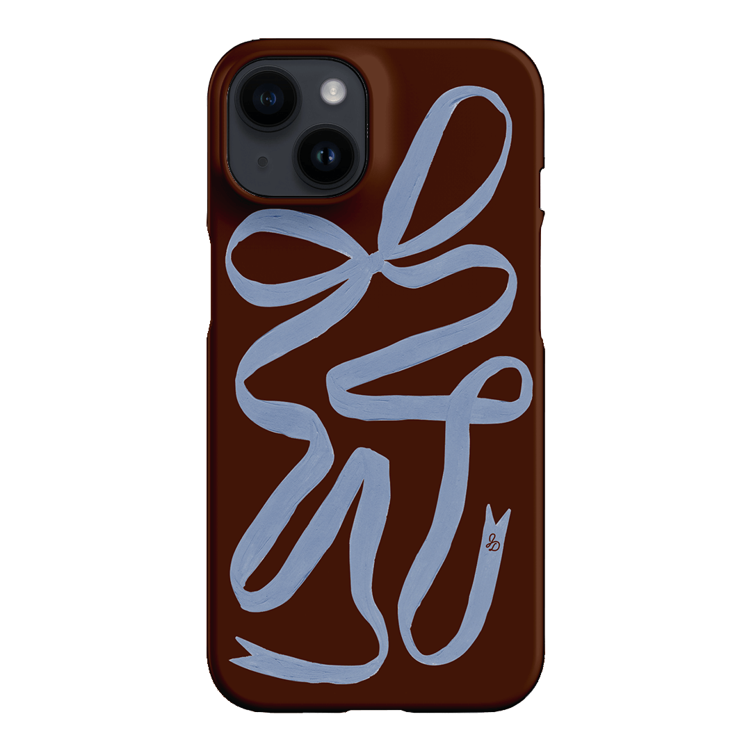 Elegant Mocha Ribbon Phone Case - Slim Protective Cover for iPhone & Samsung - Perfect for Everyday Use, Gifts & Special Occasions