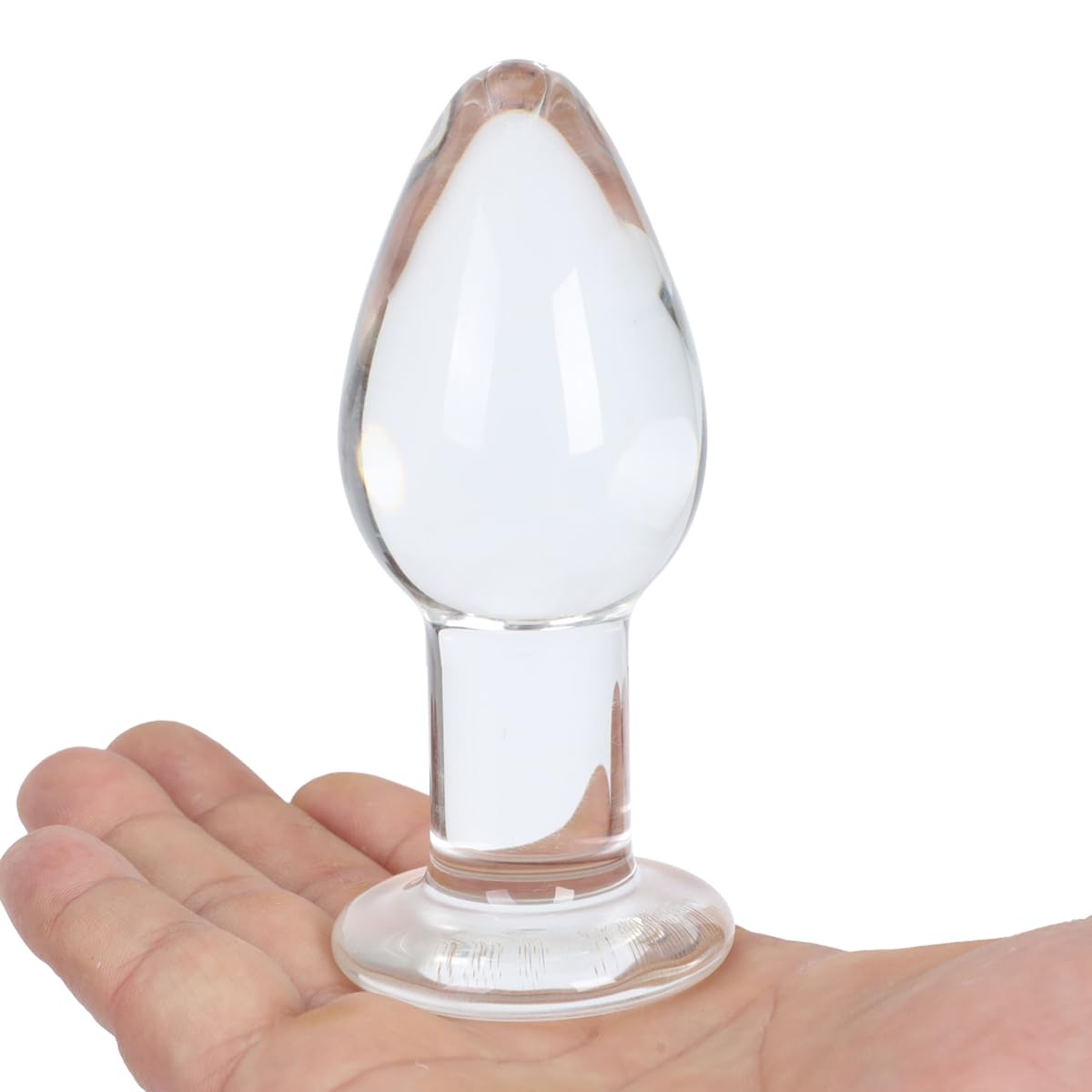 Premium Glass Anal Plug - Mushroom Shape Large Crystal Butt Plug for Women & Men - Sensual Adult Toy for Couples & Solo Play - Perfect for Beginners & Advanced Users - Enhance Intimacy & Pleasure