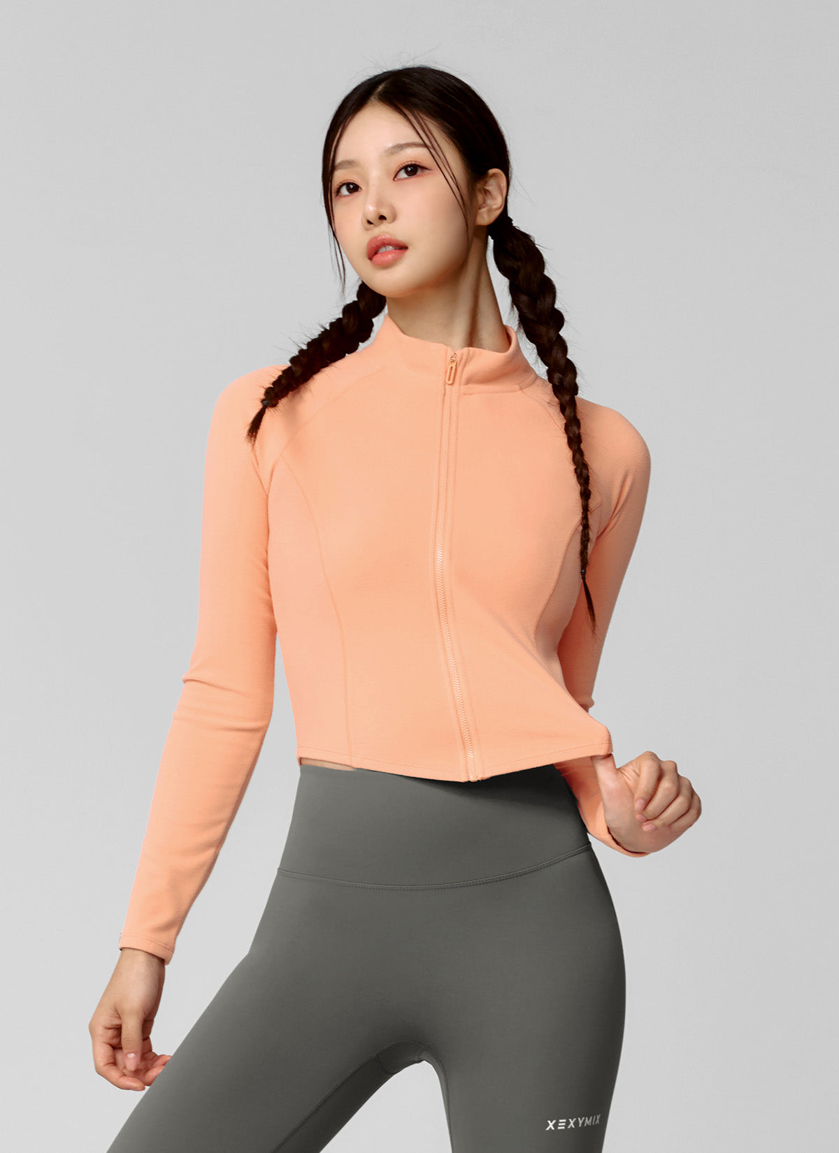 Active Crop Slim Fit Zip Up Jacket for Women - Lightweight Running Hoodie for Gym, Yoga & Outdoor Sports