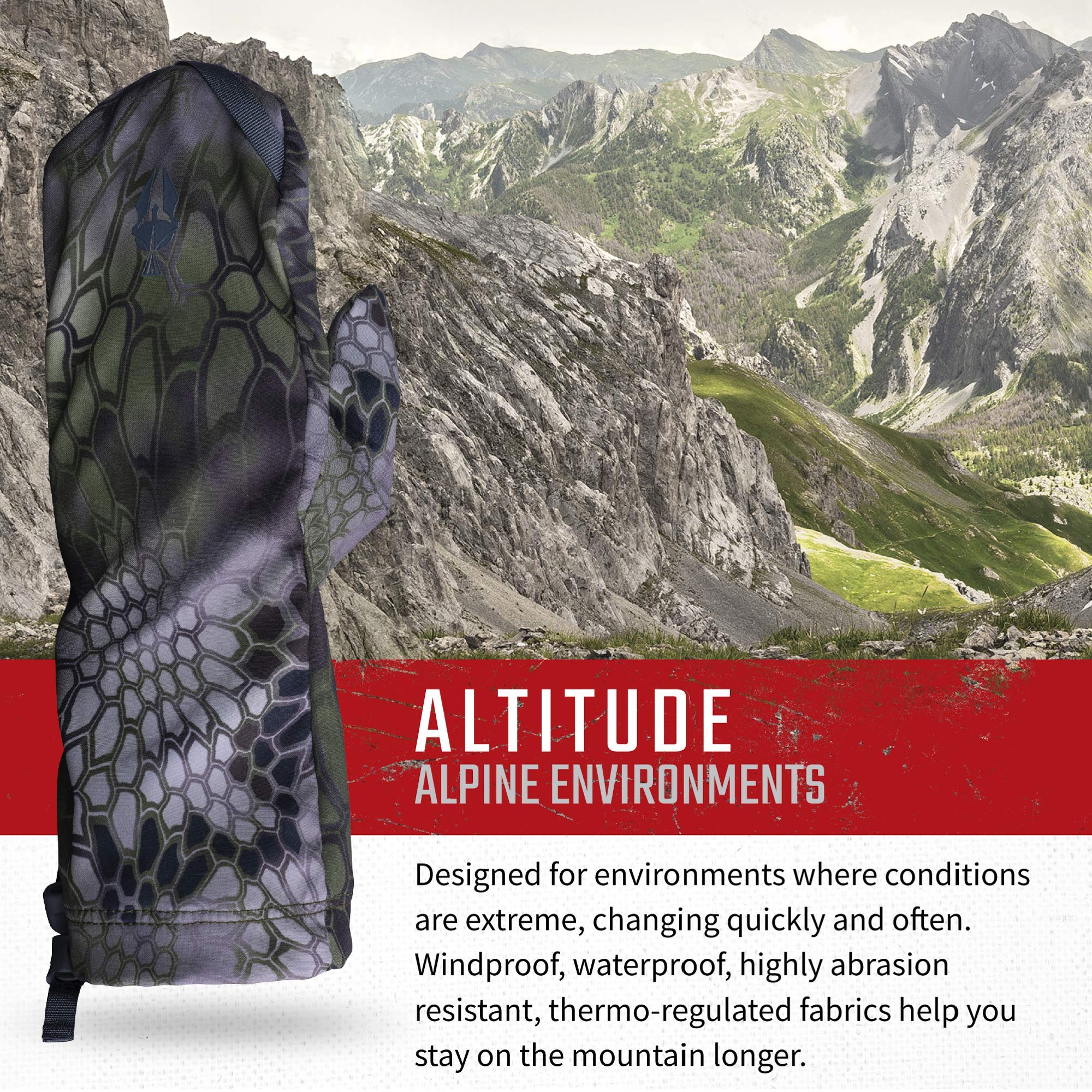 Kryptek Bora Overmitt for Men - Waterproof & Windproof Winter Gloves for Hunting, Skiing, Snowboarding - Cold Weather Outdoor Gear