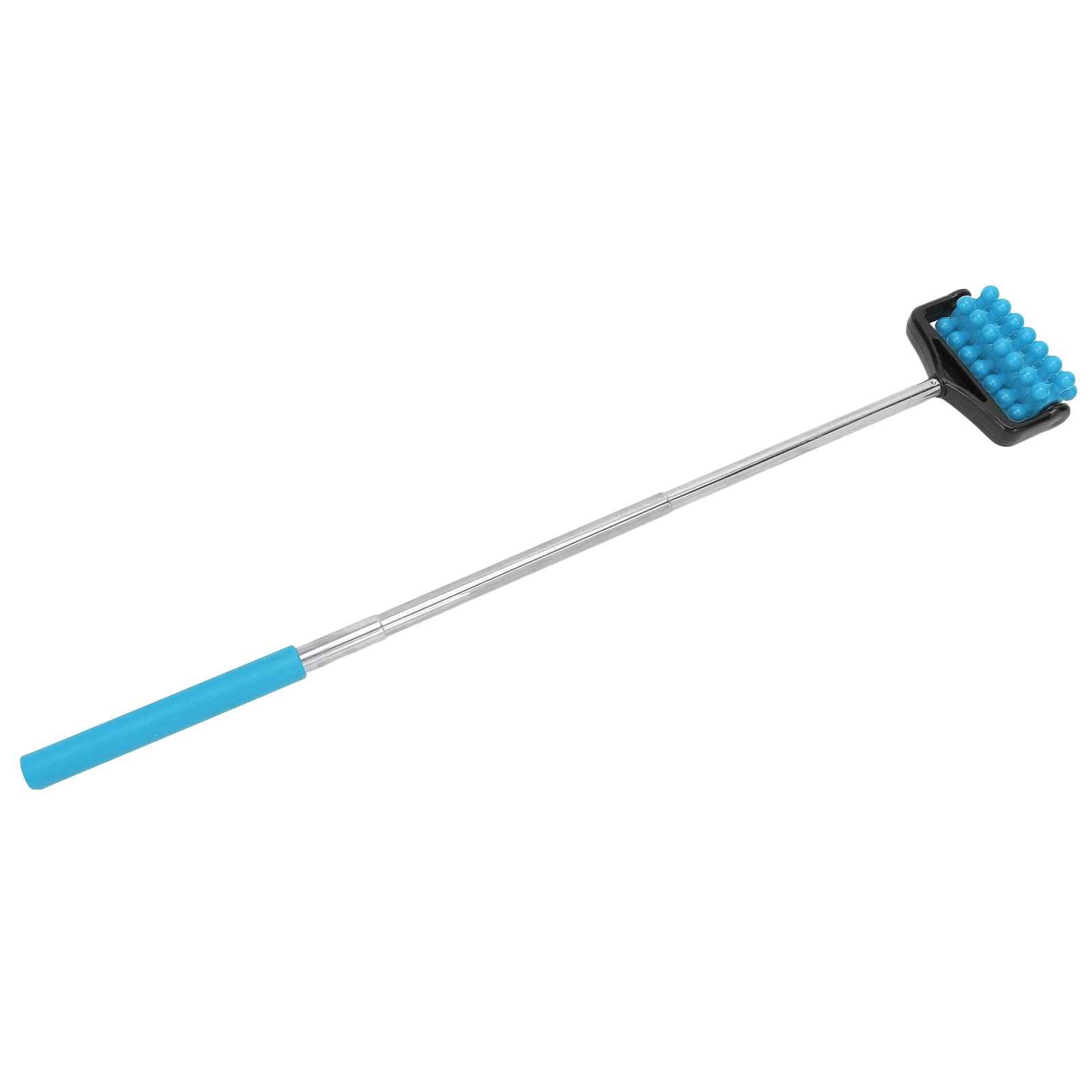Uxsiya Adjustable Telescopic Massage Stick - Ergonomic Handle for Muscle Soreness Relief, Flexible Back Roller for Arms, Head & Body - Durable Wear-Resistant Design (Sky Blue) - Perfect for Post-Workout Recovery, Office Stress Relief & Home Relaxation