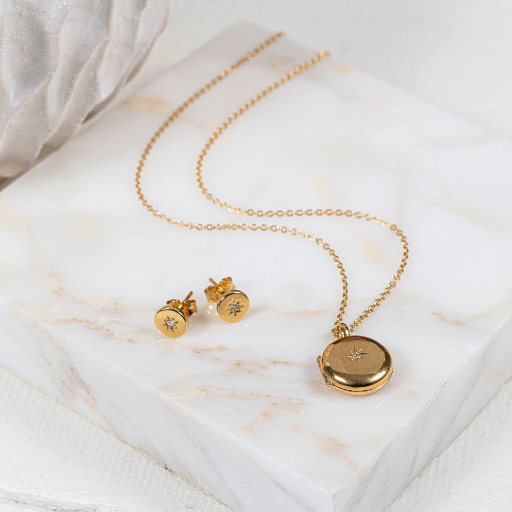 Langton 14K Gold Vermeil Diamond Locket Necklace for Women - Elegant Heart Pendant Jewelry Gift for Valentine's Day, Anniversary & Special Occasions