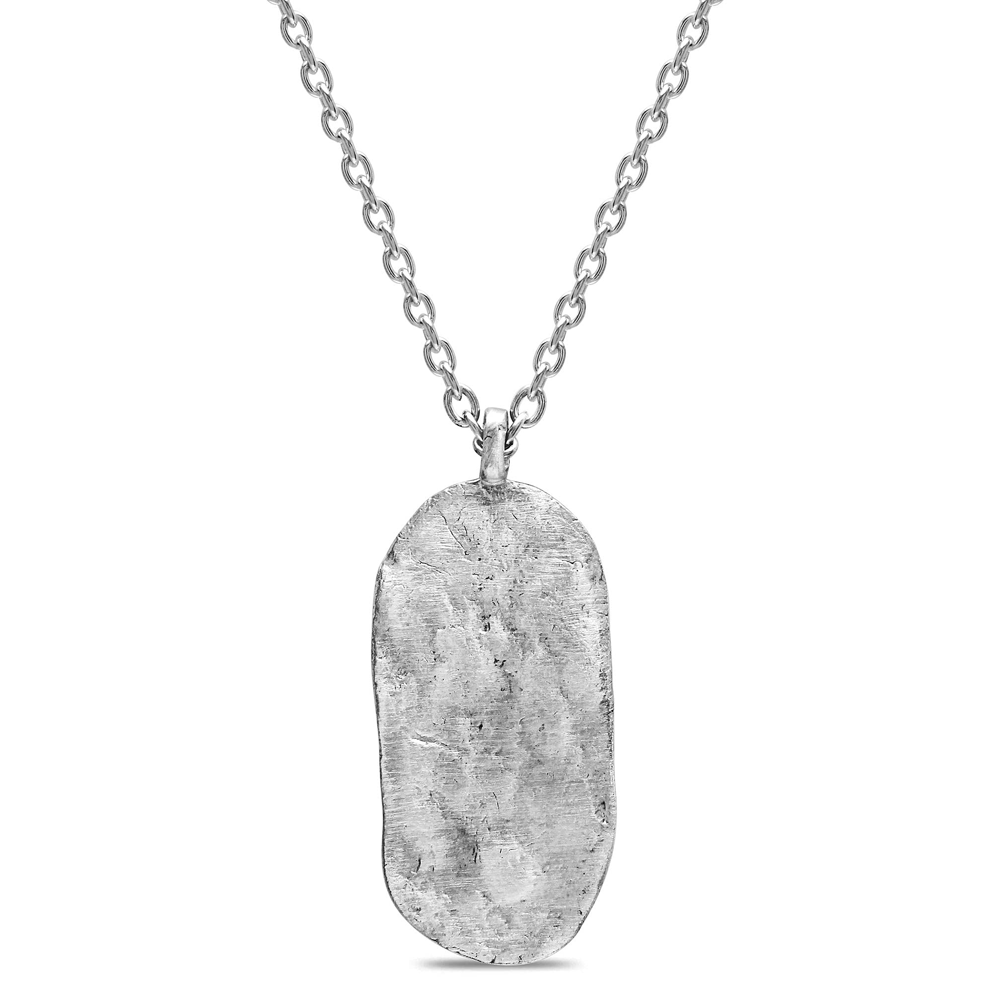 Western Wall Necklace for Men & Women - Stainless Steel Dog Tag Pendant with Inspirational Quote (HWN7A) - Perfect for Everyday Wear, Gifts & Military Appreciation