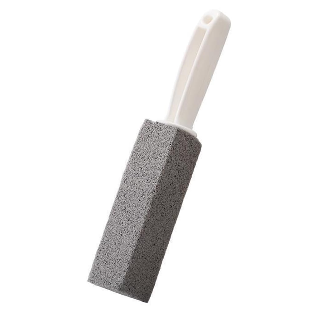 Natural Pumice Stone for Toilet Cleaning - Heavy Duty Scrubber with Ergonomic Handle - Effective Toilet Bowl Cleaner Brush - Removes Stubborn Stains & Limescale - Perfect for Bathroom, Kitchen Sink, and Tile Cleaning
