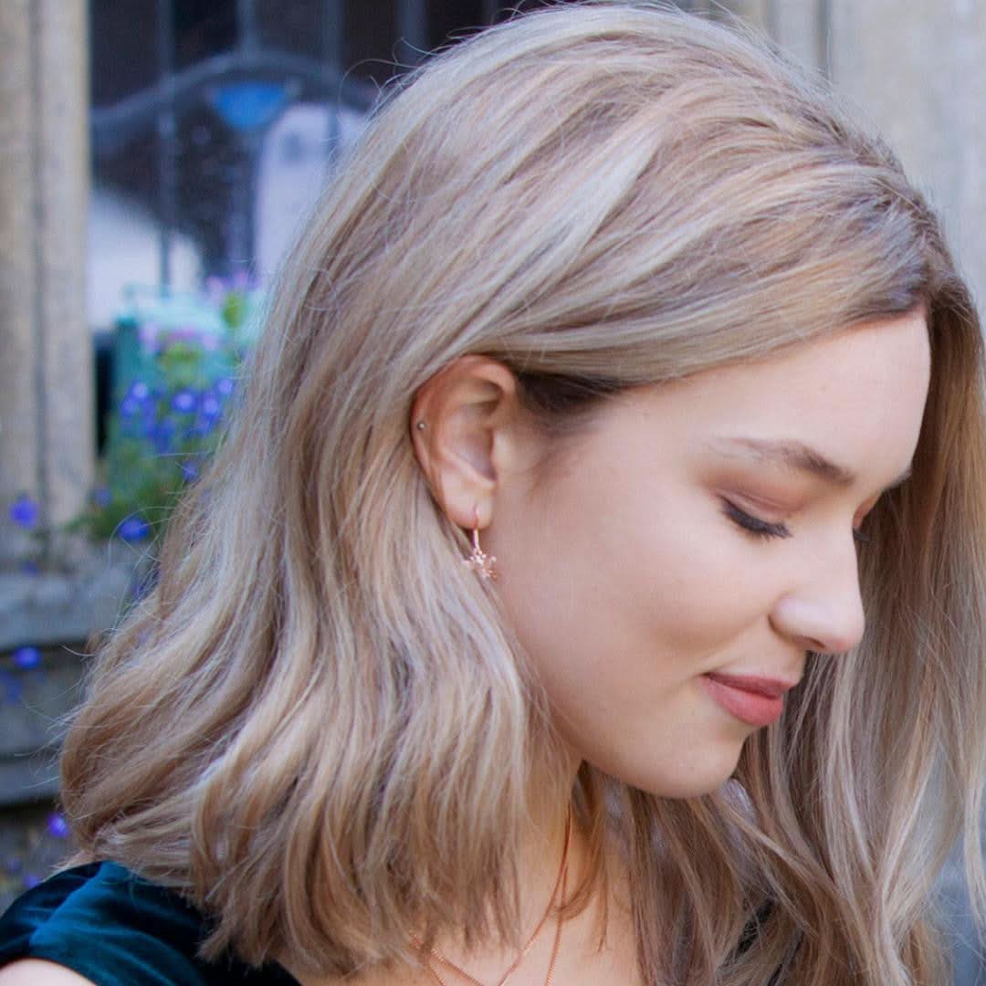 Bee Earrings for Women - 14K Gold Plated Dainty Honeycomb Stud Earrings - Perfect for Everyday Wear, Gift Giving & Special Occasions