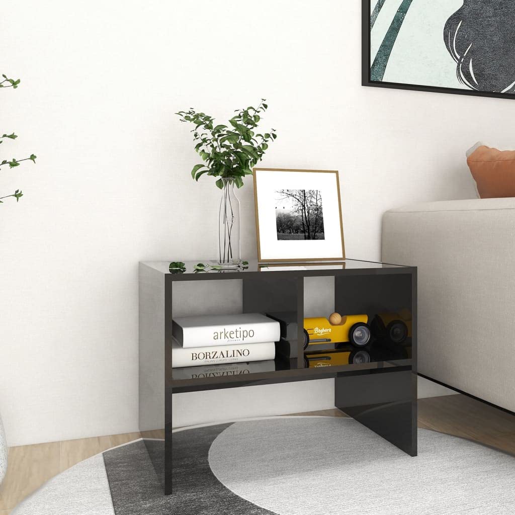Modern Wooden End Table with 2 Storage Drawers - 24