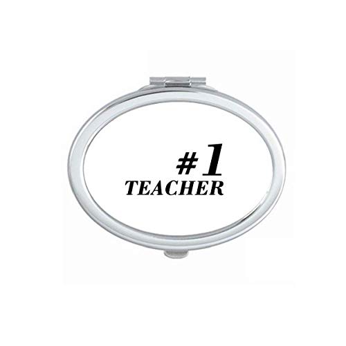 DIYthinker Portable Foldable Double-Sided Mirror with Teacher & Student Quote - Perfect for Makeup, Travel, and Classroom Decor
