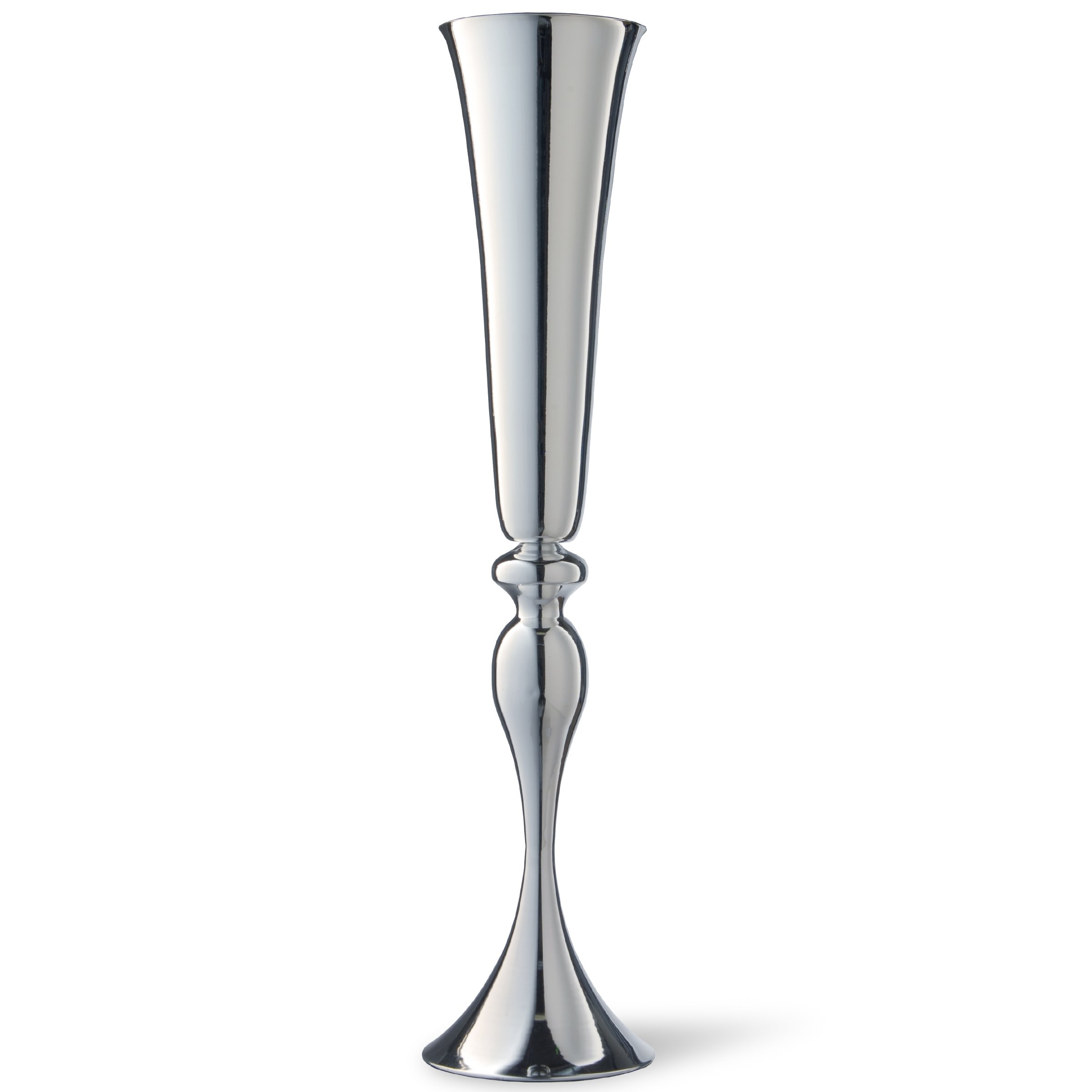National Tree 30 Inch Silver Plated Trumpet Vase - Elegant Home Decor for Centerpieces, Wedding Decorations & Holiday Table Settings (RAW-TYS13033L-1)