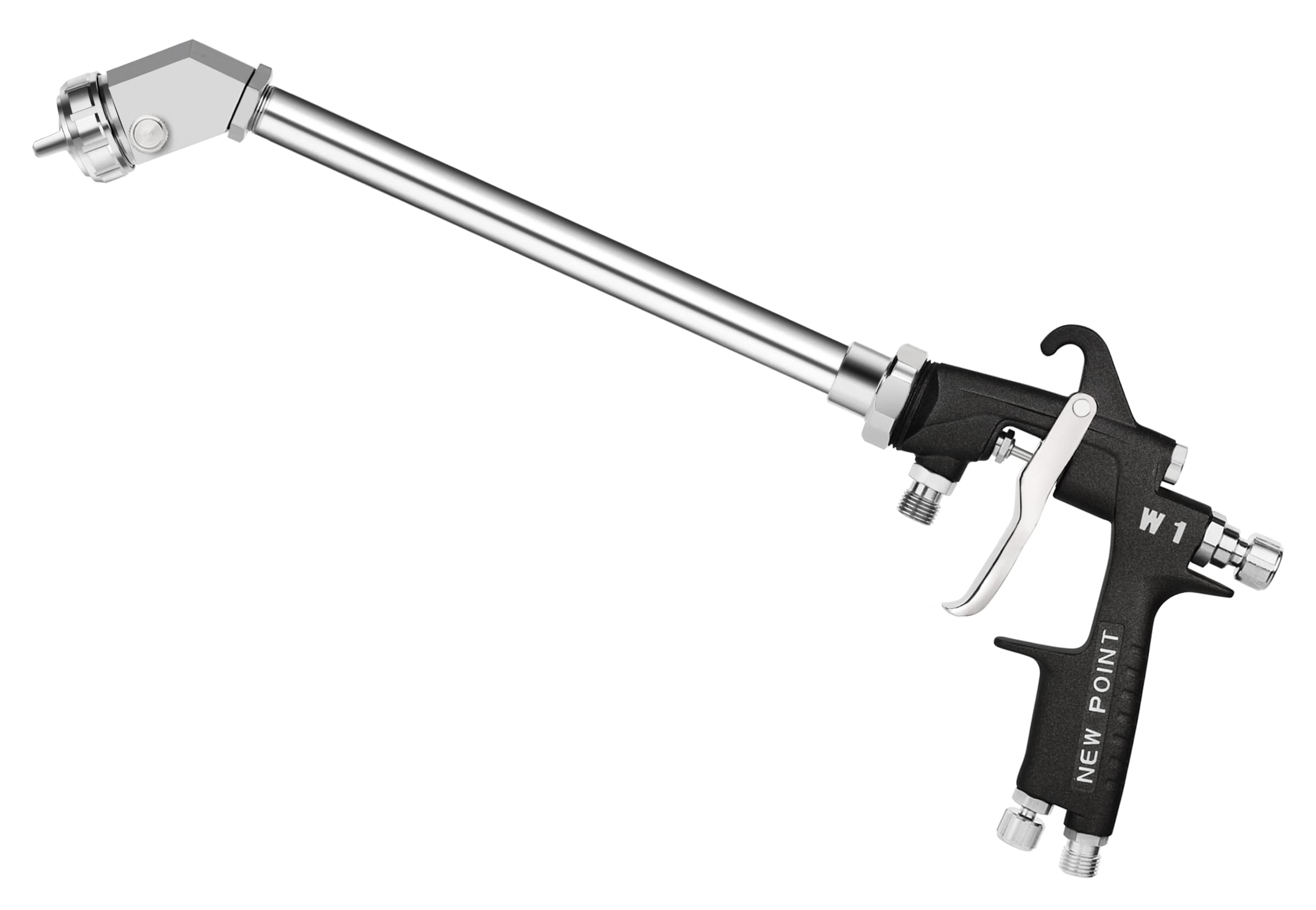 30cm Extension Long Pole Spray Angle Air Spray Gun - High Efficiency Pressure Feed Paint Gun for House & Automotive Painting (1.0mm Nozzle, 45° Spray Angle) | Perfect for DIY Home Projects, Car Refinishing & Furniture Coating