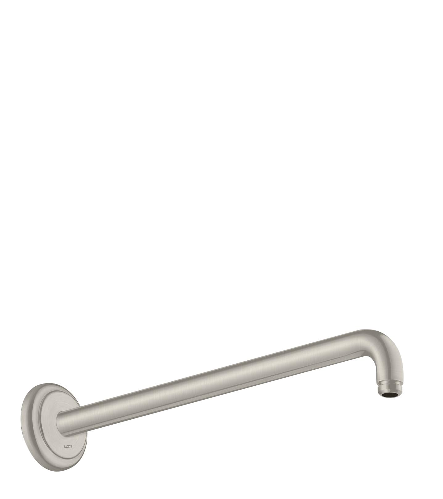 AXOR Montreux Classic 389mm Wall-Mounted Shower Arm in Stainless Steel Optic Finish - Model 27348800 - Perfect for Modern Bathroom Renovations and Spa-Like Showers