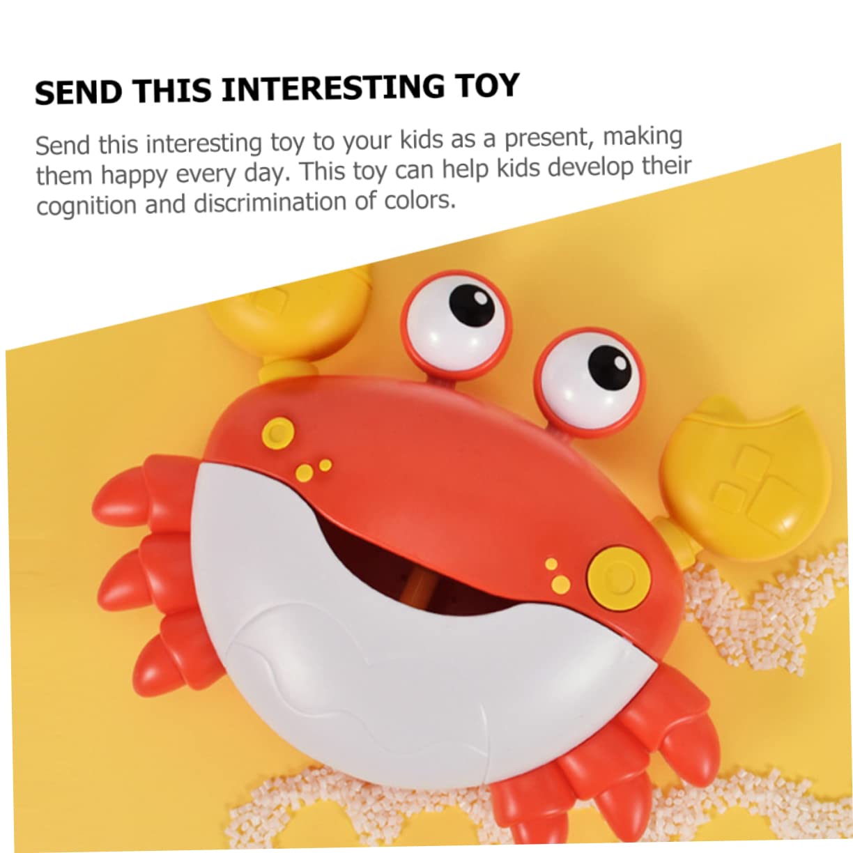 VICASKY 3-Piece Crab Bath Toys Set - Bubble Blower & Shower Toys for Kids, Fun Bathtime Playtime, Durable Plastic Bath Toys for Toddlers (Red) - Perfect for Bubble Baths, Pool Parties & Sensory Play