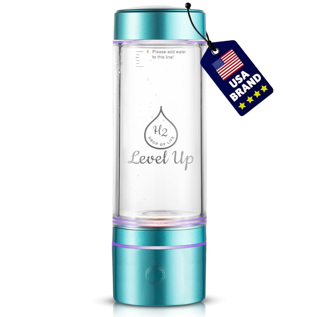 LevelUpWay - Premium Rechargeable Hydrogen Water Bottle Generator - 2500ppb High Concentration for Detox & Anti-Aging | Portable Alkaline Water Cup for Gym, Travel & Daily Hydration