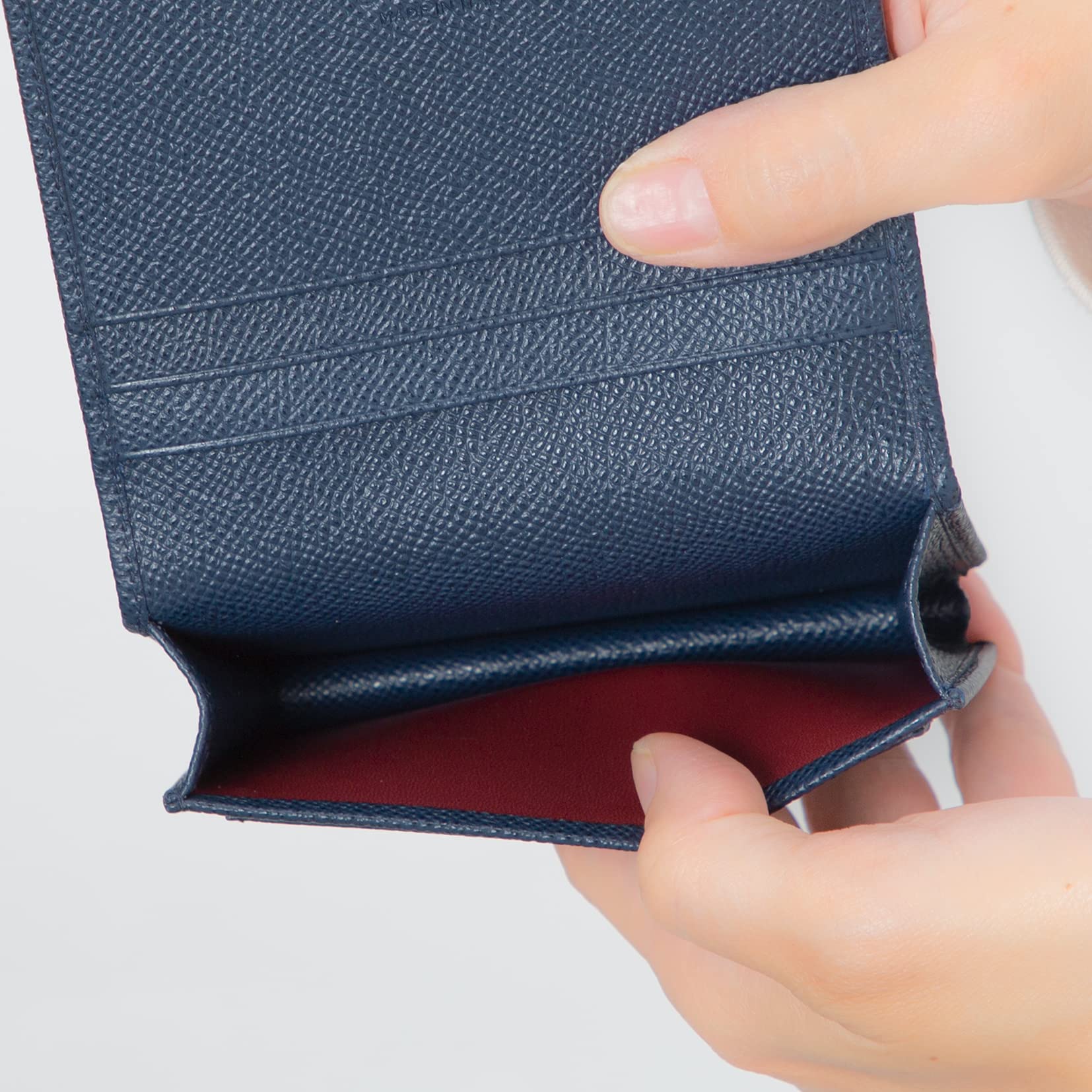 BVLGARI Men's Leather Business Card Holder - Luxury Slim RFID Blocking Wallet for Professional & Executive Use - Perfect for Office, Meetings & Networking Events