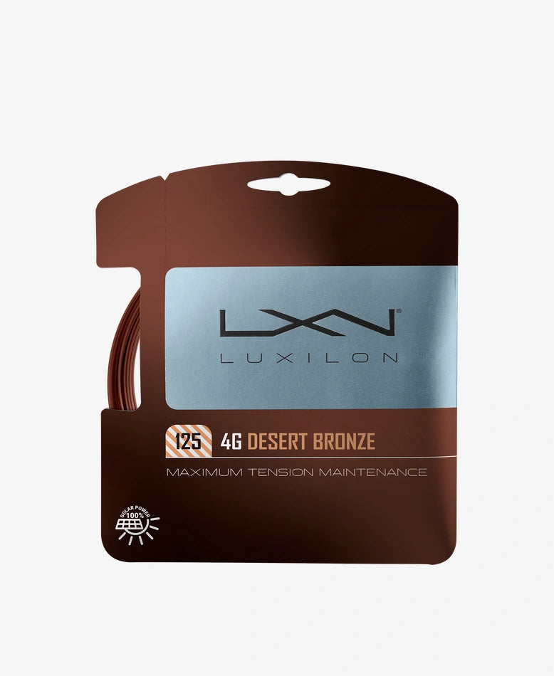 Luxilon 4G Desert Bronze 125 Tennis String Set - Premium Performance for Hard Courts & Clay Courts | Perfect for Competitive Players & Tournament Use