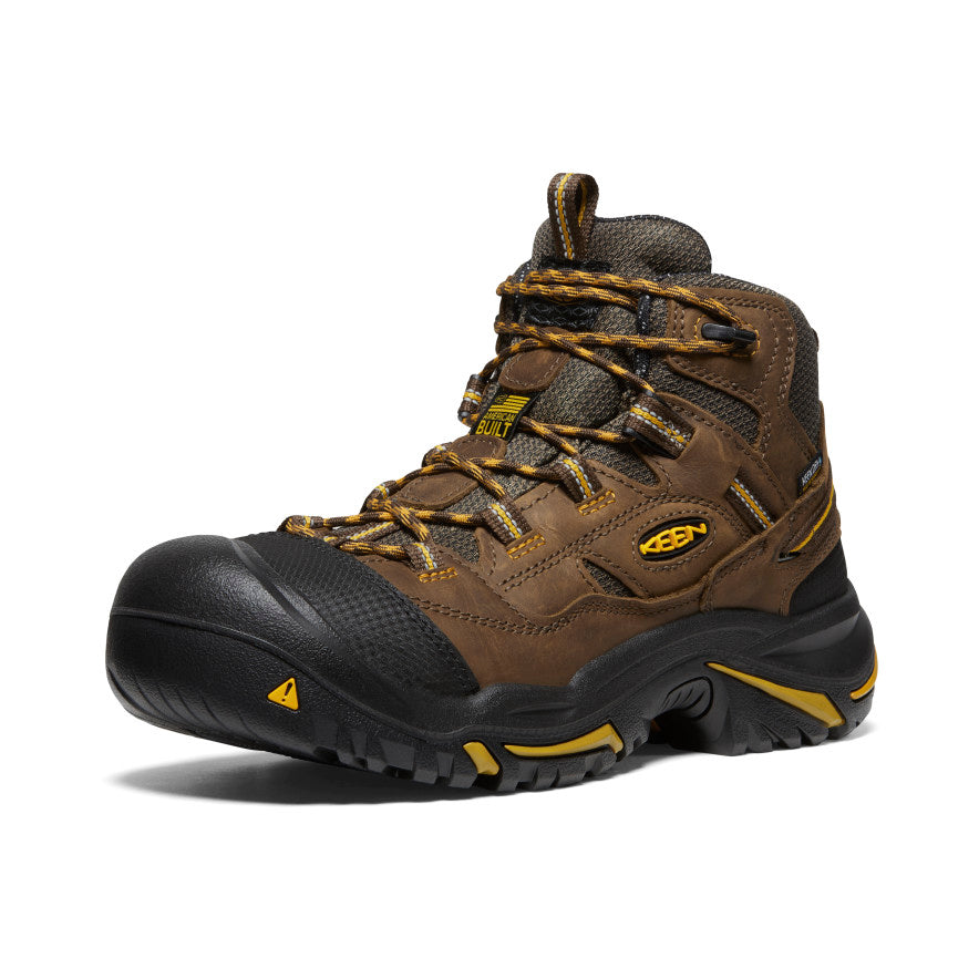 Men's Braddock Waterproof Steel Toe Work Boots - Cascade Brown/Tawny Olive | Durable Safety Shoes for Construction, Hiking & Outdoor Work