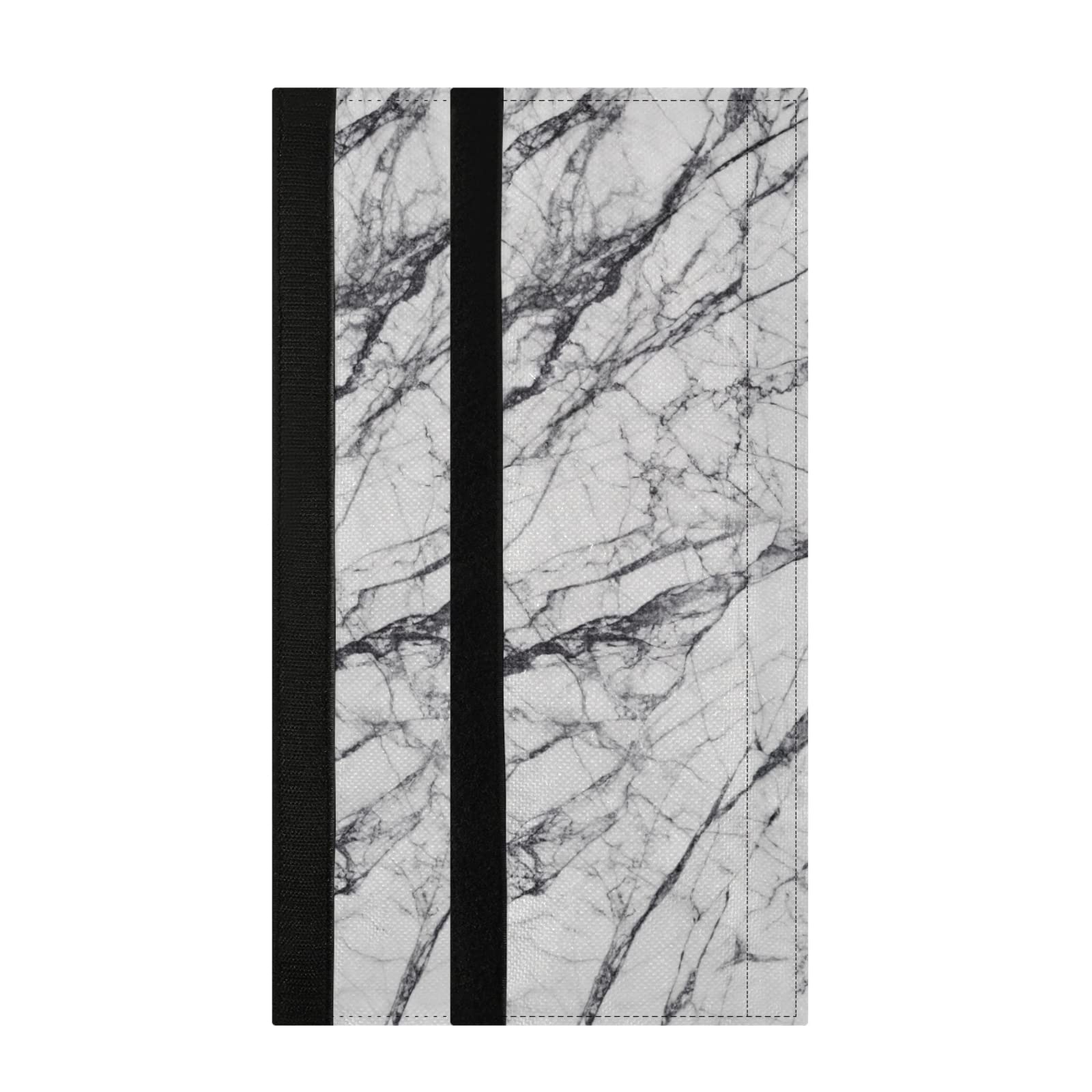 Premium Marble Refrigerator Handle Covers Set of 2 - Elegant White & Gray Kitchen Appliance Protectors for Fridge, Microwave, Oven & Dishwasher | Durable & Stylish Home Decor for Modern Kitchens | Perfect for Home Renovation & Gift Giving